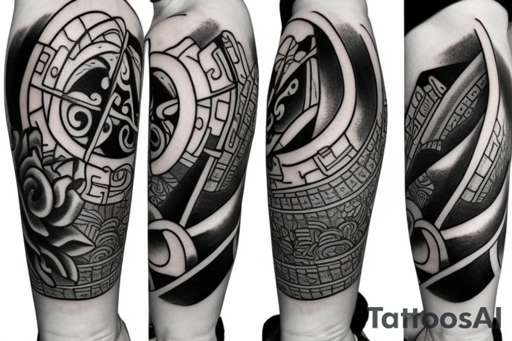 Yin and Yang represent on two 6 sided dice tattoo idea