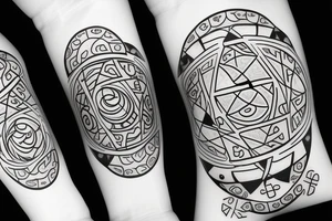 Yin and Yang represent on two 6 sided dice tattoo idea