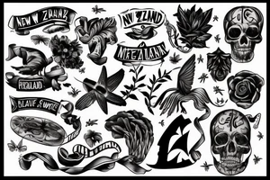 New zealand, suisse, France, Australie, mort, vie, voyage. tattoo idea