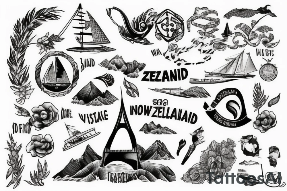 New zealand, suisse, France, Australie, voyage. tattoo idea