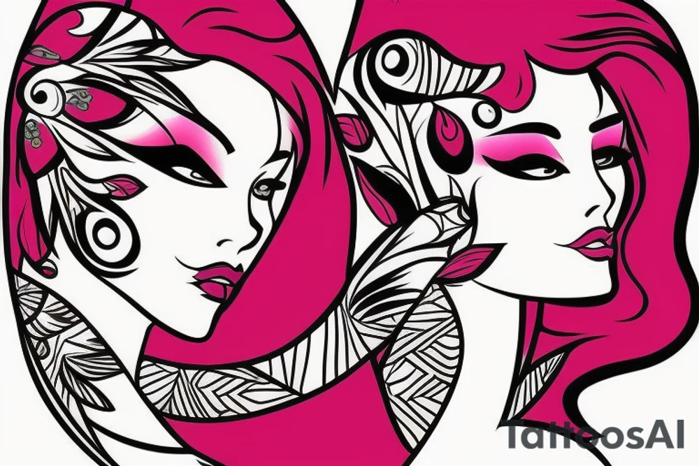 half face butterfly pretty woman with big eyes tattoo idea