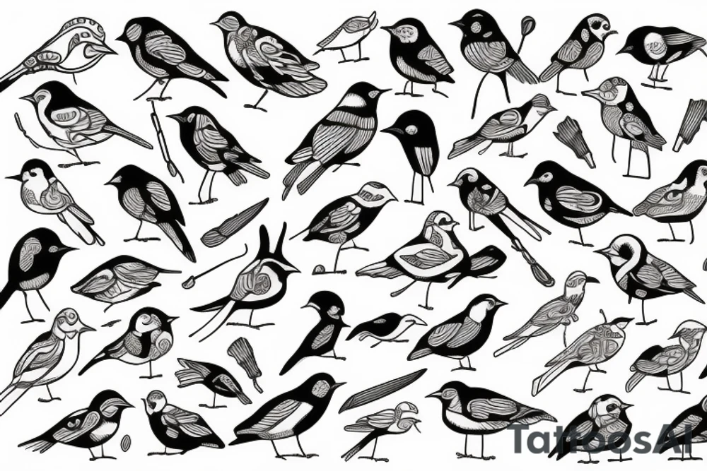 birds tattoo idea