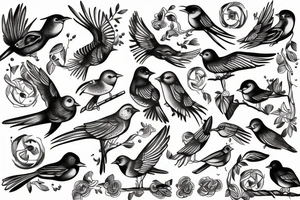 birds tattoo idea