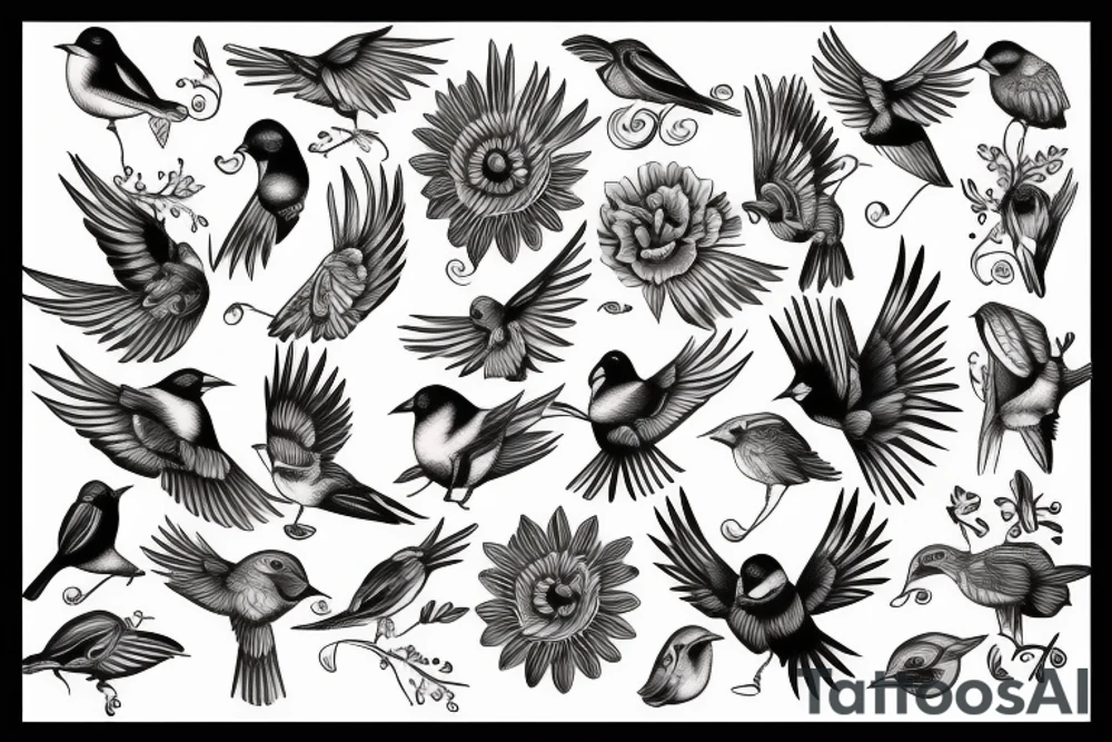 birds tattoo idea