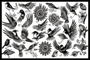 birds tattoo idea