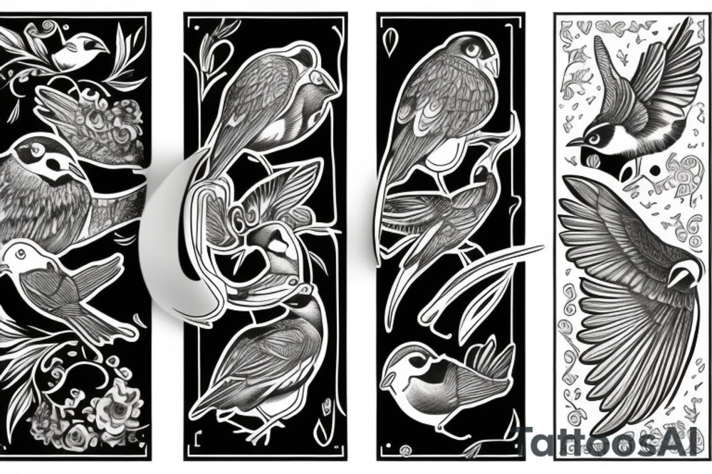 birds tattoo idea