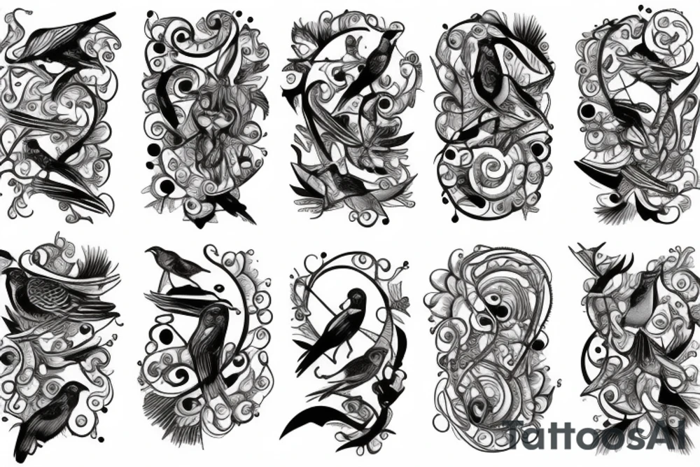 birds tattoo idea
