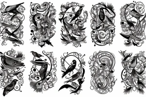 birds tattoo idea