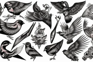 birds tattoo idea