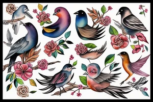 birds tattoo idea