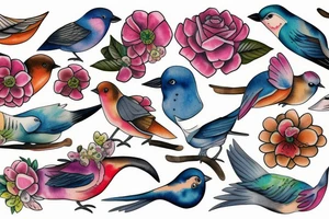 birds tattoo idea