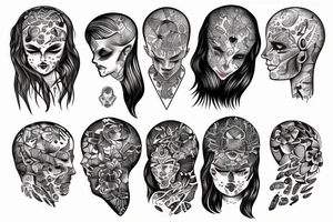 scalp tattoo idea