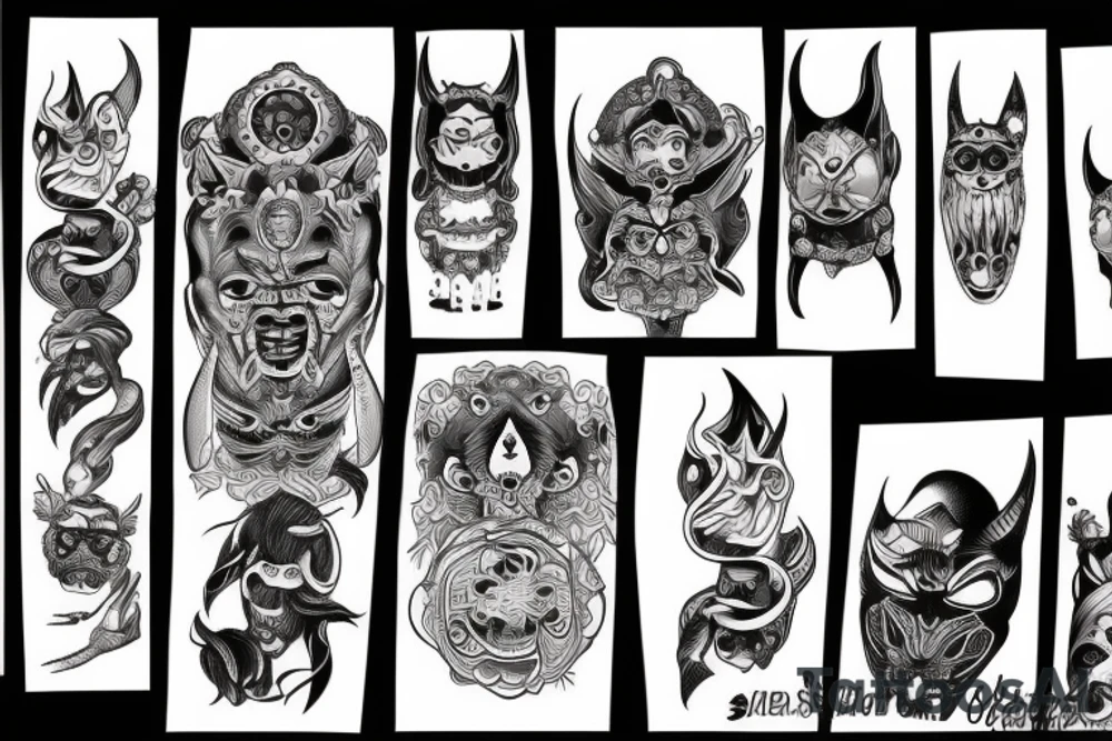 Oni avec barbelé tattoo idea