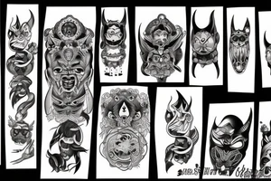 Oni avec barbelé tattoo idea