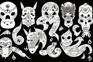 Oni avec barbelé tattoo idea