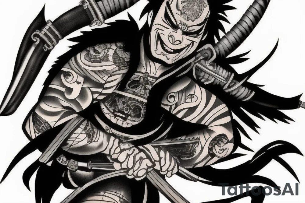 Oni samurai tattoo idea