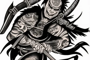 Oni samurai tattoo idea