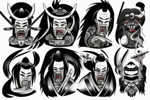 Oni samurai tattoo idea
