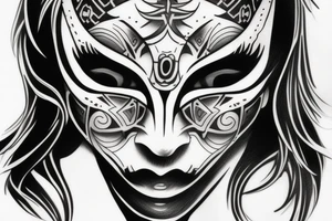 Oni masque tattoo idea