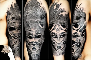 Oni masque tattoo idea