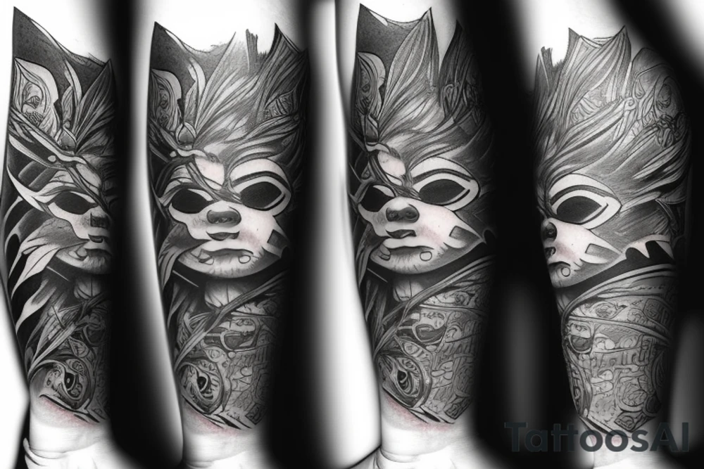 Oni masque tattoo idea