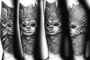 Oni masque tattoo idea
