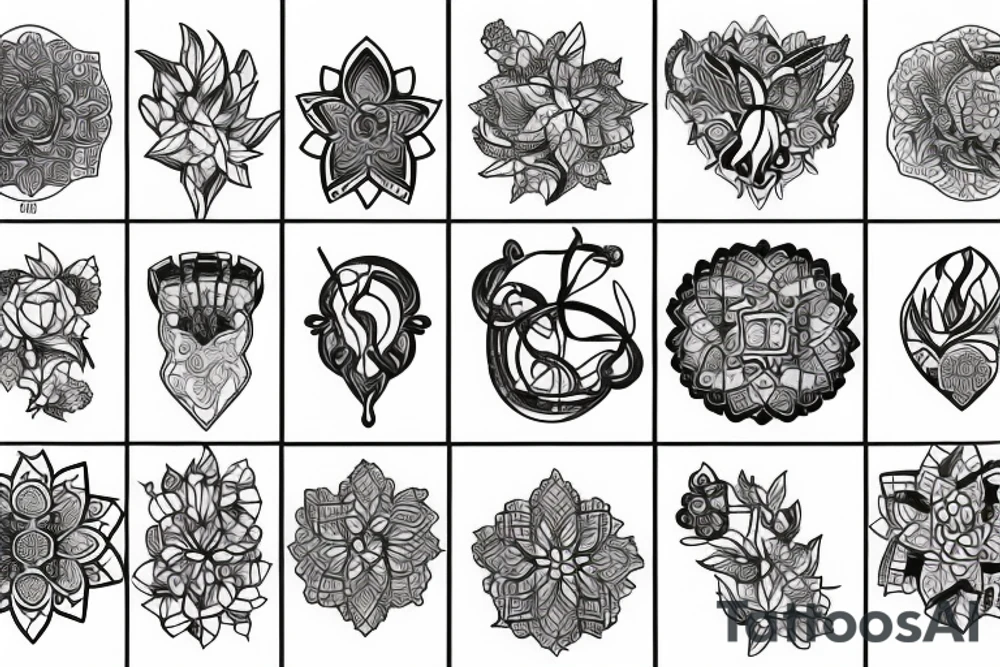 Glas mosaic tattoo idea
