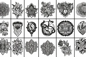 Glas mosaic tattoo idea
