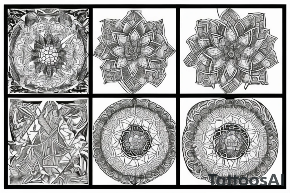Glas mosaic tattoo idea