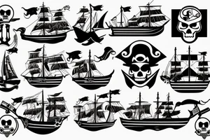 Pirate boat tattoo idea