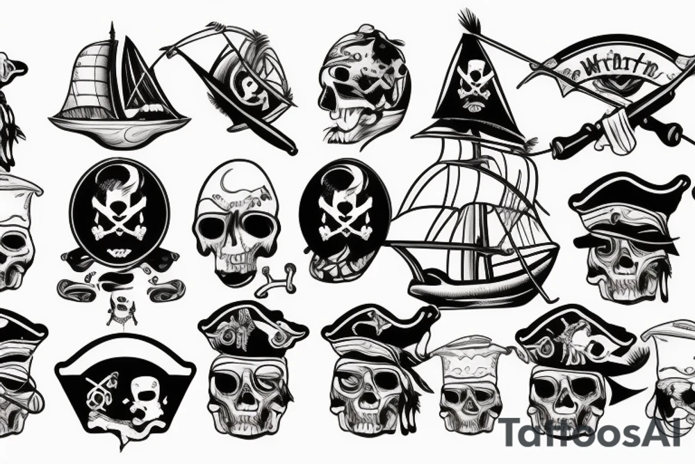Pirate boat tattoo idea