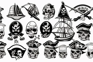 Pirate boat tattoo idea