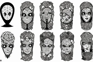 Glas mosaic tattoo idea