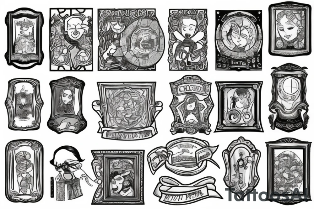 Glas mosaic tattoo idea