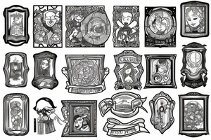 Glas mosaic tattoo idea