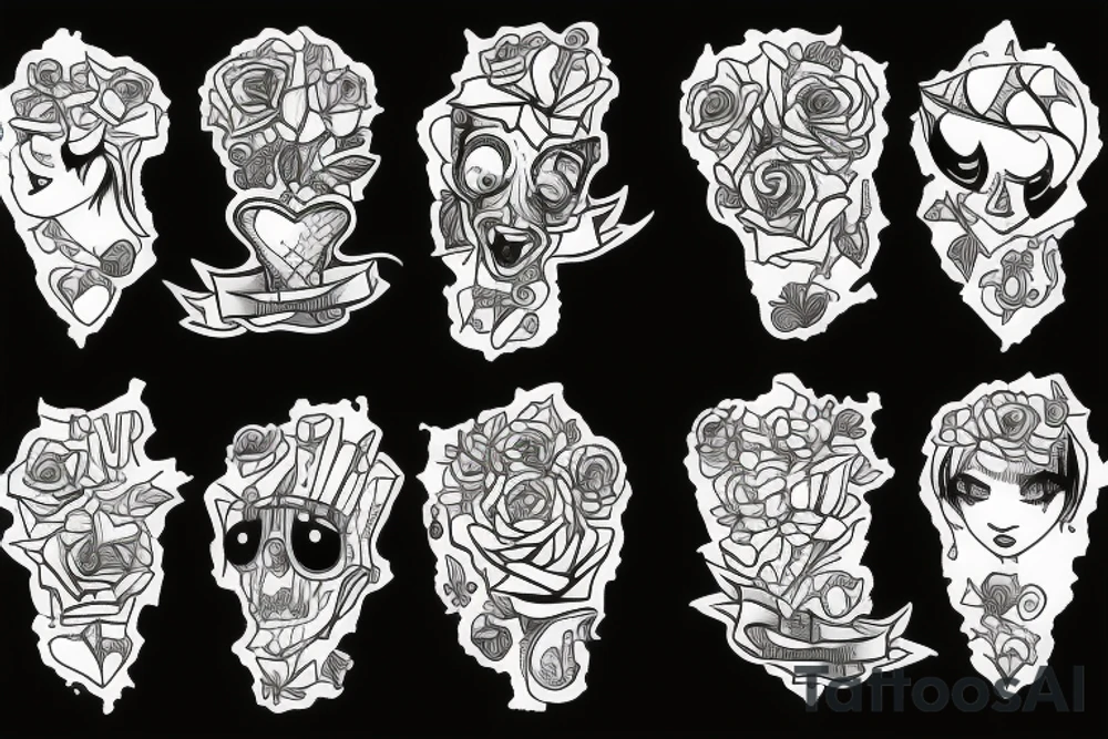 Broken Glas pieces tattoo idea
