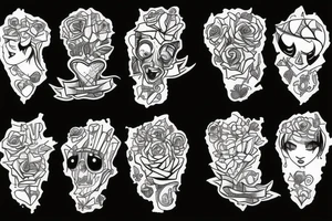 Broken Glas pieces tattoo idea