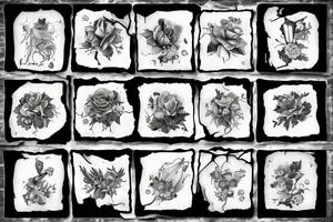Broken Glas pieces tattoo idea