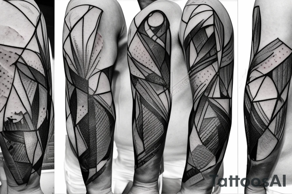 Broken Glas pieces tattoo idea