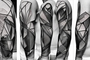 Broken Glas pieces tattoo idea