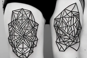Broken Glas pieces with rough edges tattoo idea