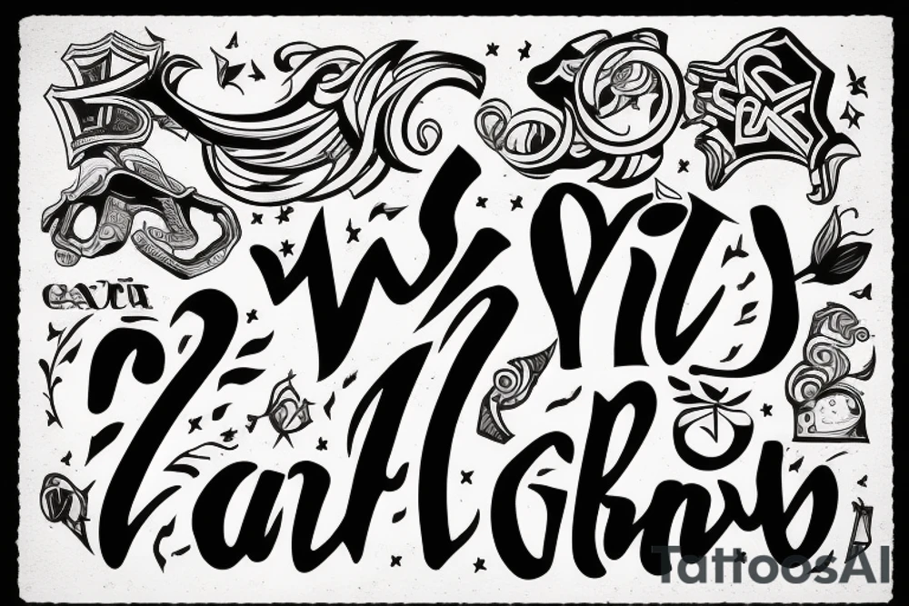 just a font no pictures. Yaw Wiredu tattoo idea
