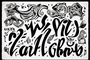 just a font no pictures. Yaw Wiredu tattoo idea