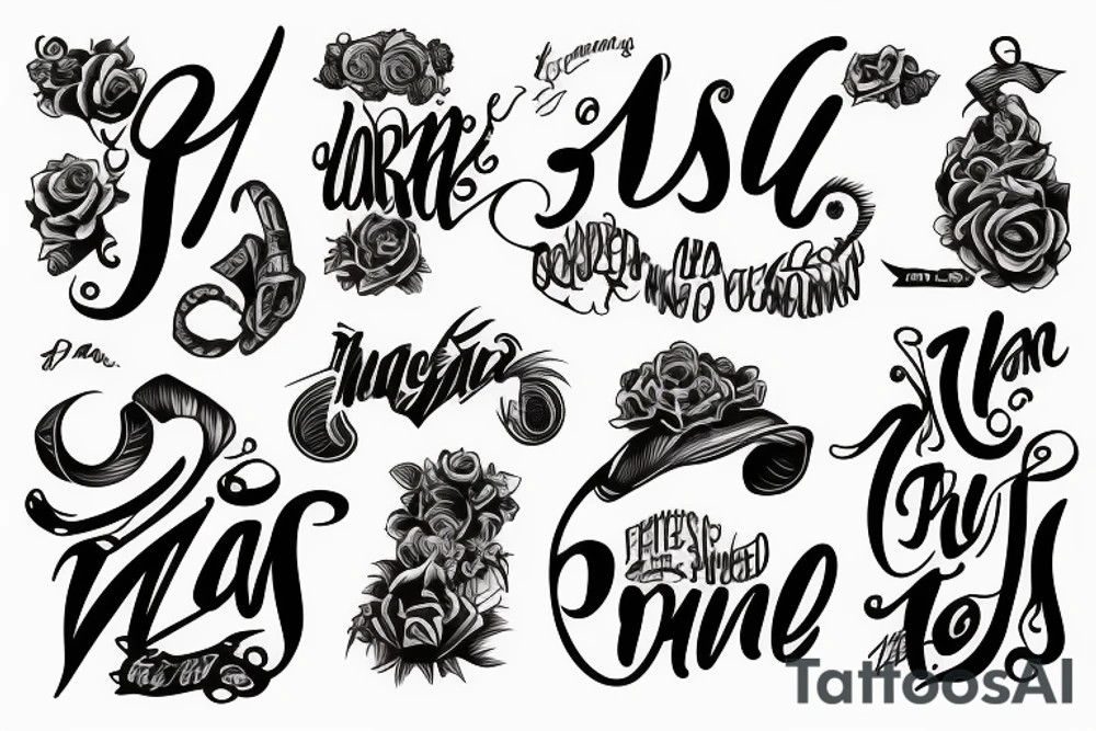 just a font no pictures. Yaw Wiredu tattoo idea