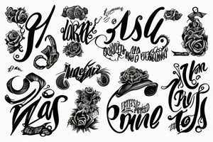 just a font no pictures. Yaw Wiredu tattoo idea