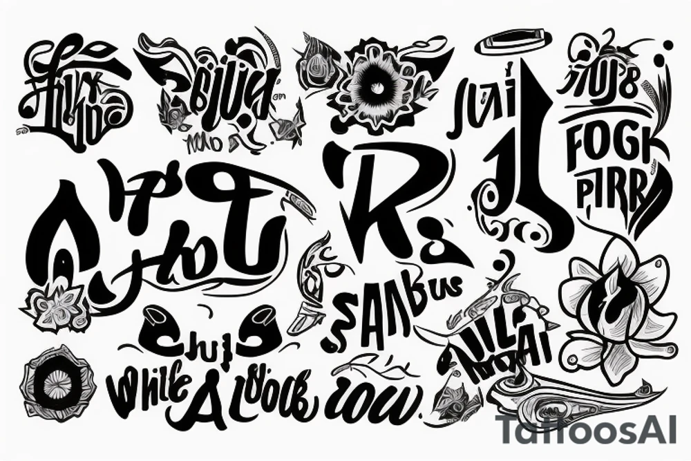 just a font no pictures. Yaw Wiredu tattoo idea