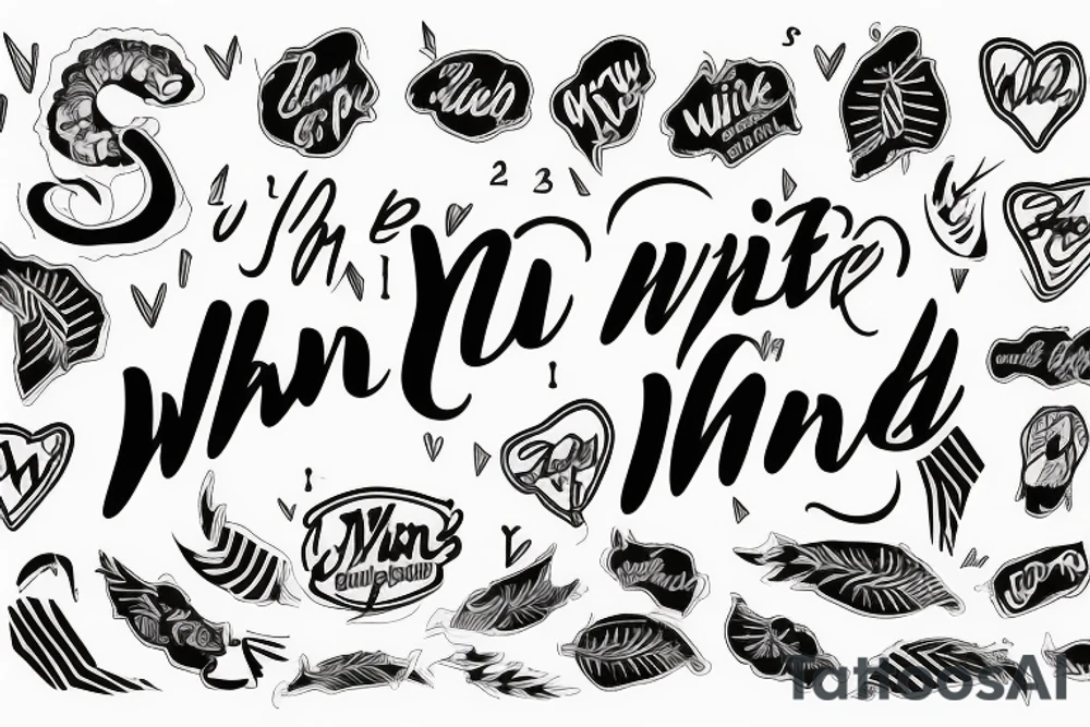 write my name, "Yaw Wiredu" tattoo idea