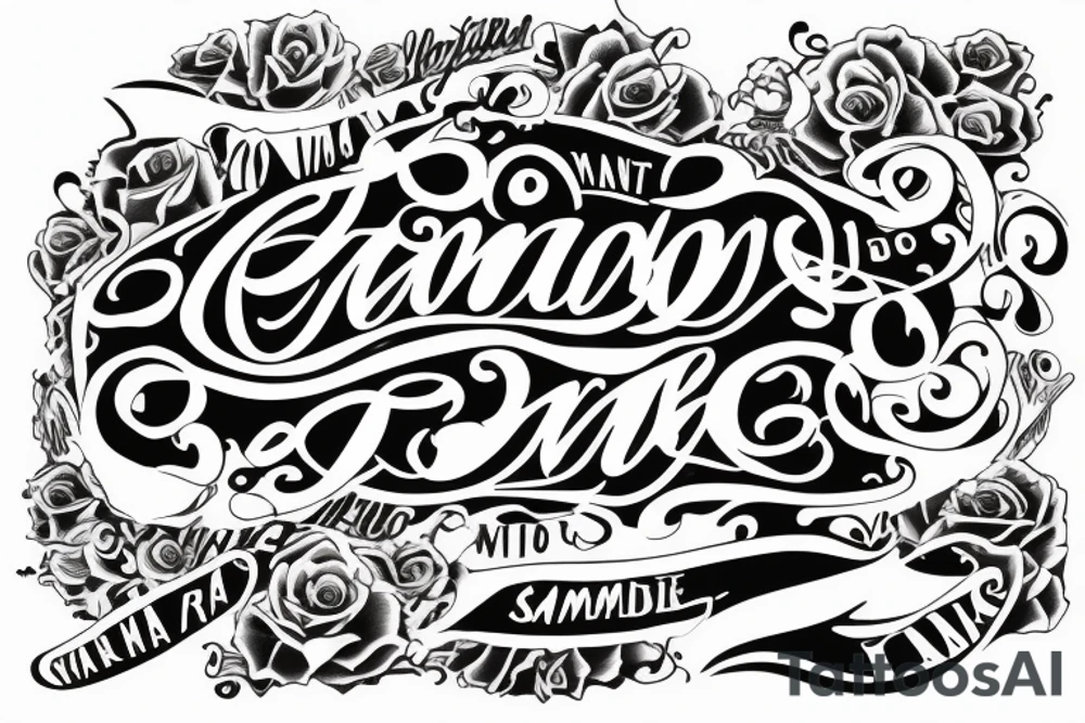 i want a tattoo of my name. My name is Samora Wiredu tattoo idea