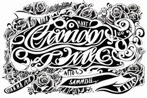 i want a tattoo of my name. My name is Samora Wiredu tattoo idea