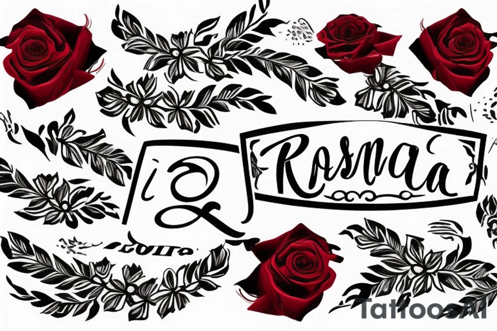 roses with my name samora tattoo idea
